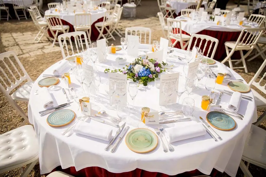 Wedding setting at Château des Vigiers