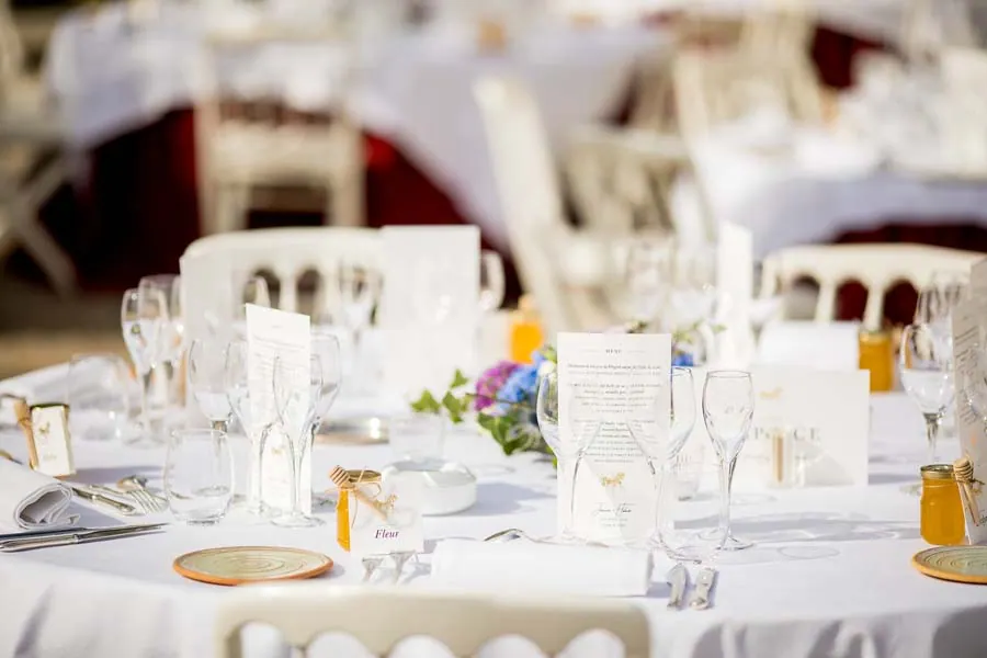 Wedding food and gourmet cuisine at Château des Vigiers