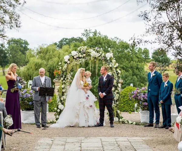 Wedding aperitif and reception at the estate